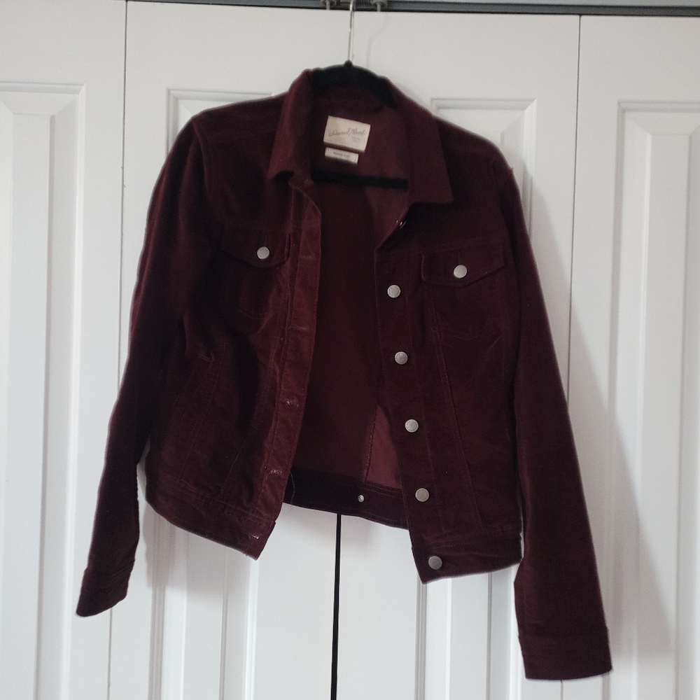 Maroon Velvet Jacket